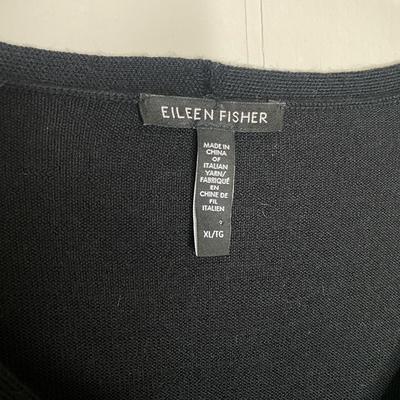 EILEEN FISHER Merino Jersey V-Neck Top in Regenerative Wool XL sweater pure - Picture 4 of 6